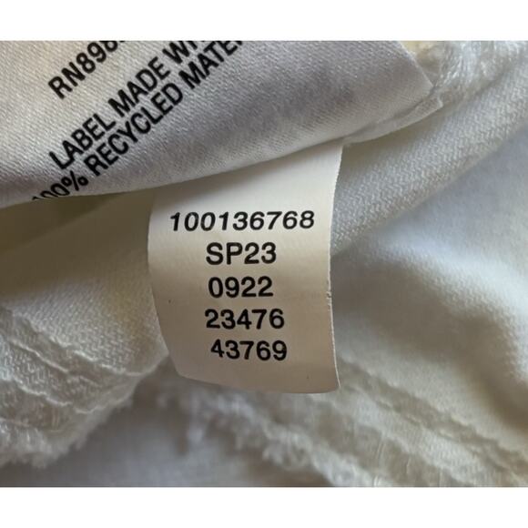 Style & Co Denim Jacket Womens Size PL Pockets Bright White Jean Western - Picture 7 of 9